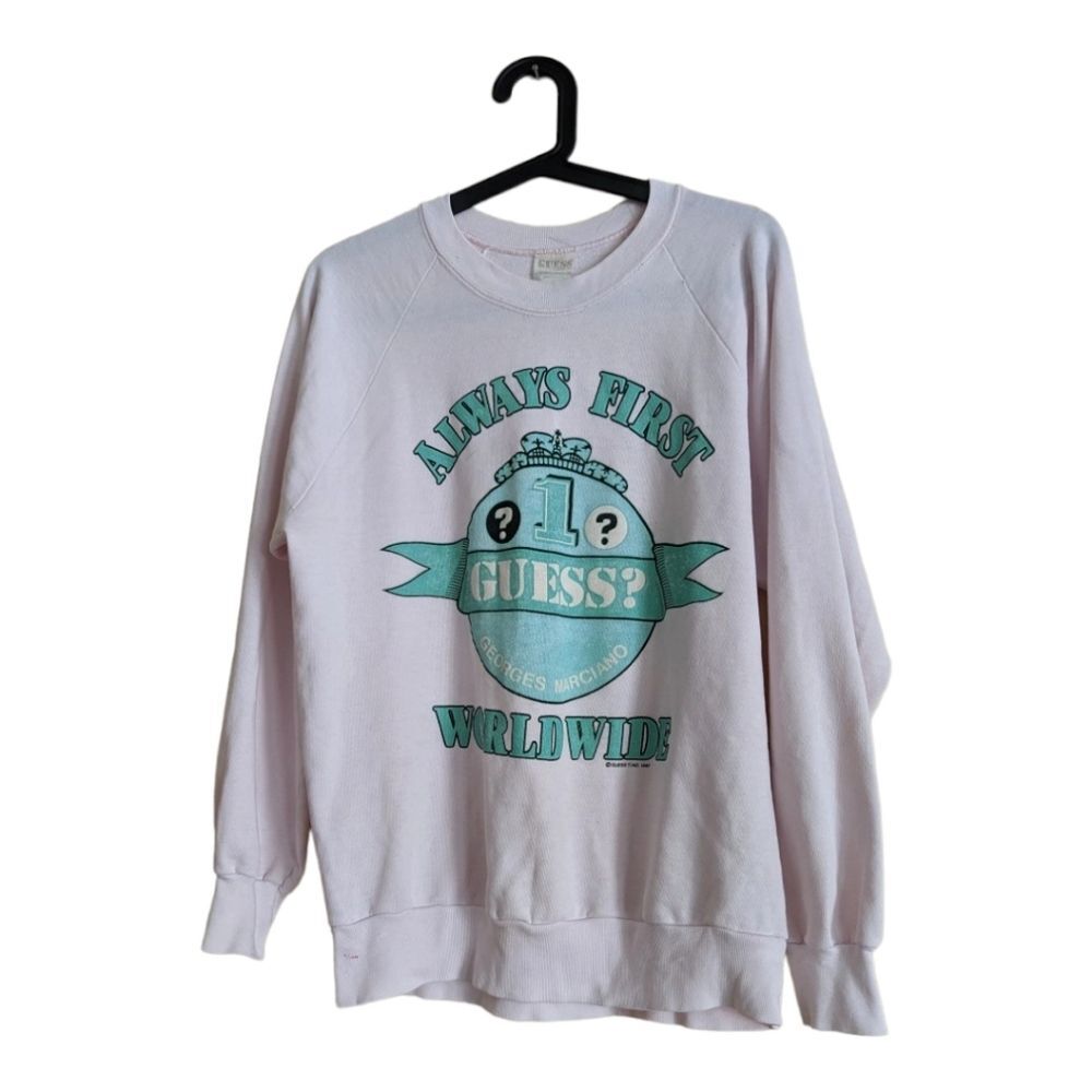 1987  Guess by Georges Marciano Always First Worldwide Crest‎ Sweatshirt Large*
